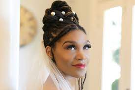 wedding loc styles for natural hair brides