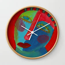 Original Acrylic Painting Wall Clock
