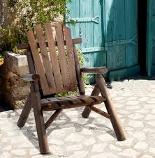 Rustic Garden Chair Wooden Adirondack