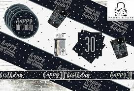 Mark that special birthday in style with our milestone birthday decorations and supplies. Black Silver 30th Birthday Party Supplies Tableware Decorations Glitz Age 30 1 99 Picclick Uk