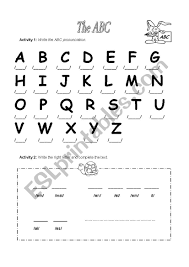 The alphabet worksheets letter formation worksheets and reuploaded learning letters aa and bb: Abc Esl Worksheet By Nosita