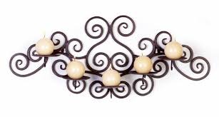 wrought iron wall decor adds elegance