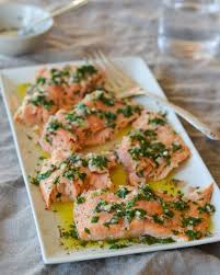 slow roasted salmon with french herb