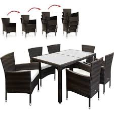 Poly Rattan Dining Table And 6 Chairs