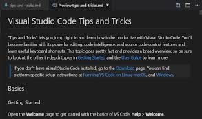 visual studio code tips and tricks