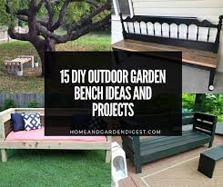 15 Diy Outdoor Garden Bench Ideas