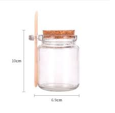 Glass Jar With Lid And Spoon Cork Jar
