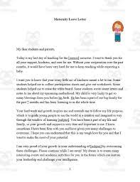 editable maternity leave letter by