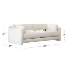 Marguerite White Performance Linen Sofa