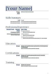 Resume Format Printable Resume Templates