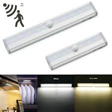 6 10 Led Motion Sensor Closet Light Wardrobe Under Cabinet Lamp Night Light Rh Ebay