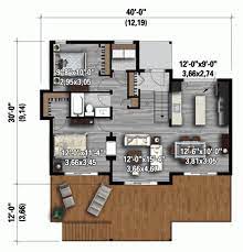 One Story 2 Bedroom Modern House Plan