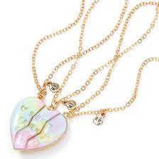 Pastel Ombre Heart Pendant Necklaces