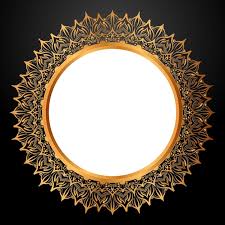 luxury golden circle frame transpa