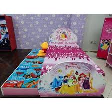 girls double bed princess character