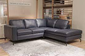 natuzzi b619 navy leather corner sofa