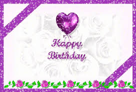 Happy Birthday With Purple Free Happy Birthday Ecards Greeting