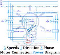 Made by ge, model 5k204d1814 for what it's worth. 2 Speeds 1 Direction 3 Phase Motor Power And Control Diagrams