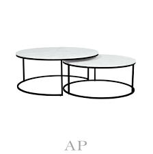 Elle Round Marble Nest Coffee Table