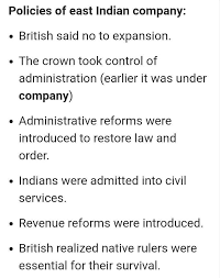 list all the policies of East India Company ​ - Brainly.in