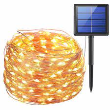 Victsing 200 Led 72ft Solar String Lights 8 Modes Solar Powered Copper Wire Fairy Lights Ip65 Waterproof Indoor Outdoor Lighting Warm White