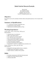 Resume Examples For Retail Resume Templates