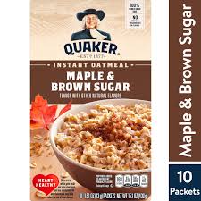 quaker instant oatmeal maple brown