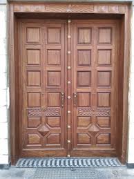 exterior teak wood double door for