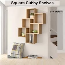 6 Piece Square Cubby Shelf Floating