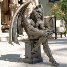 outdoor garden life size gargoyle