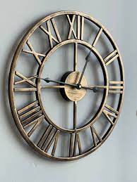 Modern Bronze Roman Numeral Clock