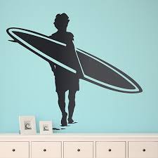 Wall Sticker Surfer In The Sand