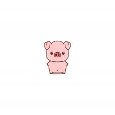 Cute Pig Icon Vector Ilration