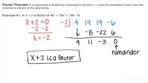 How To Use Factor Theorem Algebra