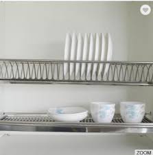 2 Tiers Kitchen Dish Rack Wall Mounted