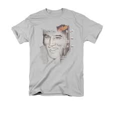 Amazon Com A E Designs Elvis Presley T Shirt Smiling Silver