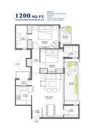 Standard Floor Plan 2bhk 1050 Sq Ft