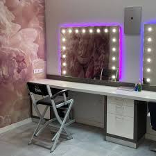 hairdressing mirror and chair the