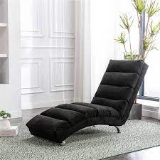 j e home black color polyester modern mage recliner indoor chaise lounge with side pocket set of 1