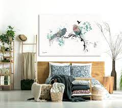 Bedroom Wall Decor Birds Painting Large
