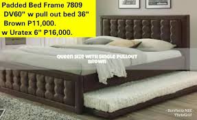 malaysian bed frame w padded headboard