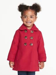 Double Ted Peacoat For Toddler