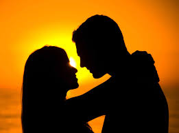 Image result for romantic couple images silhouette sunshine