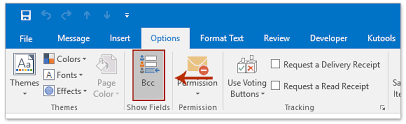 always show the bcc field in outlook fbri