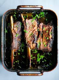 oven roasted short ribs with a garlicky