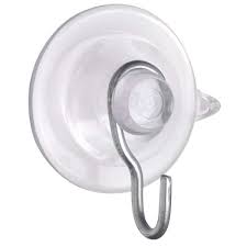 Ook Suction Cups With Hooks Medium Clear 4 Pieces