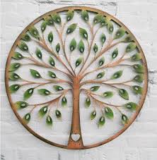 Small Green Leaf Tree Of Life Wall Art