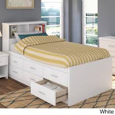 twin bed with bookcase headboard