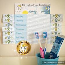 Teeth Brushing Chart For Boys Instant Download Chart