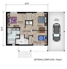 720 Sq Ft Small Contemporary House Plan